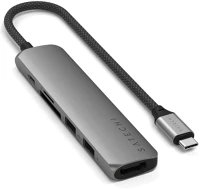 Satechi ST-P6SM Hálózati csatlakozó usb c-típus 10000 mbit/s szürke kép