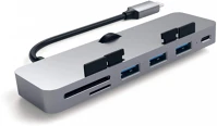 Satechi ST-TCIMHM Aluminum type-c clamp pro hub (3x usb 3.0,microsd) - space grey kép