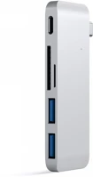 Satechi PASS-THROUGH USB HUB SILVER Aluminium type-c ezüst hub kép
