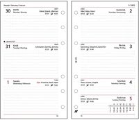 Saturnus 23.052012 Gyűrűs kalendárium betét  m311/f heti fehér lapos 2026. kép