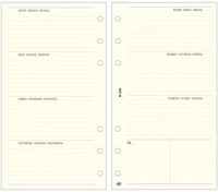 Saturnus 23.052102 Gyűrűs kalendárium betét  m358 bianco heti tervező sárga lapos kép