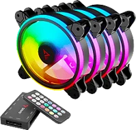 Savio FAN-01 Hűtő ventilátor szett, 4x120mm, rgb, távirányító (fan-01) kép