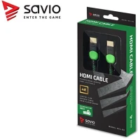 Savio GCL-06 Hdmi kábel 3m, zöld, xbox kép