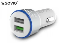 Savio SA-06/W Autoladegerät mit quick charge 3.0, 2xusb, weiße kép