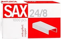 Sax 04.00355 Tűzőkapocs  24/8 réz 1000 darabos kép