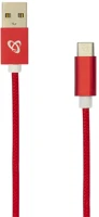 Sbox USB-TYPEC-15R Kábel, cable usb male -> type-c male 1.5 m red kép