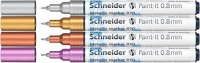 Schneider COR_TSC010V41 Metálfényű marker készlet, 0,8 mm,  