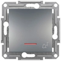 Schneider EPH1700162 Asfora jelzőfényes/csengőjel/rugós bekötés/acél egypólusú nyomó kép