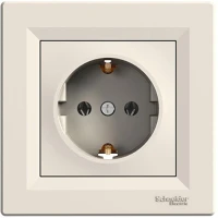 Schneider EPH2900123 Asfora csavaros/kerettel/bézs 2p+f csatlakozóaljzat kép