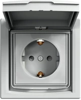 Schneider EPH3100361 Asfora gyv/csapfedeles/ip44 alumínium 2p+f csatlakozóaljzat kép