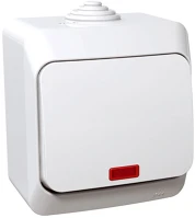 Schneider WDE000514 Cedar plus jelzőfénnyel/ip44/fehér egypólusú kapcsoló kép