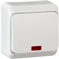 Schneider WDE001014 Prima jelzőfényes/10ax/fehér egypólusú kapcsoló kép