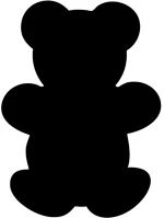 Securit C14884 sziluett 30x50 cm mackó - tartalmaz tábla markert és falra ragasztó kép