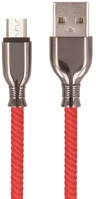 Setty TF5900495953766 - usb / microusb piros szövet kábel, 3a 1m kép