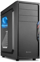 Sharkoon VS4-W számítógépház -  (fekete; fekete belső; ablakos; alsó táp; atx,matx; mitx; 2xusb3.0; i/o) kép