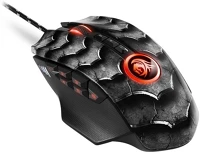 Sharkoon 3360; MAX.15.000DPI egér gamer - drakonia ii black (pixart ; súlyozható; memória; pikkely mintás; 180cm kábel) kép