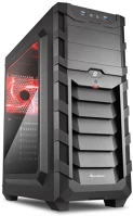 Sharkoon 4044951021260 Számítógépház - sgc1 window red (fekete; alsó táp; atx,matx; mitx; 2xusb3.0; i/o; 2x120mm ventillátor) kép