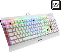 Sharkoon 4044951031221 Skiller sgk3 mechanical gaming rgb keyboard white us kép