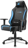 Sharkoon 4044951034987 Gamer szék - skiller sgs20 black/blue (állítható magasság; állítható kartámasz; szövet; acél talp; 120kg-ig) kép