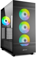 Sharkoon C50 RGB ATX Rebel c50 rgb tempered glass black kép