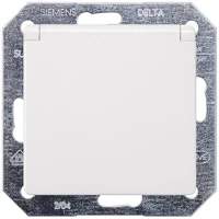 Siemens 5UB1917 Delta i-system csapófedeles titánfehér 2p+f dugalj kép