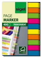 Sigel COR_SIHN617 Jelölőcímke, műanyag, 10x40 lap, 6x50 mm,  