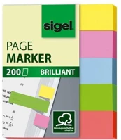 Sigel COR_SIHN625 Jelölőcímke, papír, 5x40 lap, 12x50 mm,  
