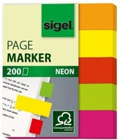 Sigel COR_SIHN655 Jelölőcímke, papír, 5x40 lap, 12x50 mm,  