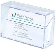 Sigel COR_SVA110 Névjegytartó doboz, műanyag, 100 db-os, víztiszta kép