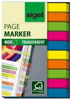 Sigel H3057530 Jelölőcímke, műanyag, 10x40 lap, 6x50 mm,  