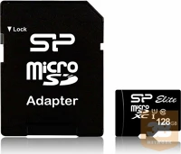 Silicon power computer & communicat SP128GBSTXBU1V10SP Silicon power memory card micro sdxc 128gb class 10 elite uhs-1 +adapter kép