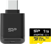 Silicon power SP001TBSTXLA2VC2 inspire memóriakártya microsdxc uhs-i, a2, v30, 1tb + c200 usb-c kép