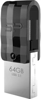 Silicon power SP064GBUC3C31V1K Pendrive 64gb  c31 szürke usb3.1 kép