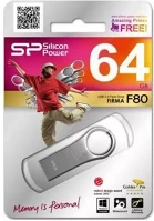 Silicon power SP064GBUF2F80V1S 64gb firma f80 usb-a 2.0 pendrive box ezüst kép