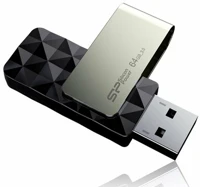 Silicon power SP064GBUF3B30V1K 64gb power blaze b30 usb3.0 black kép