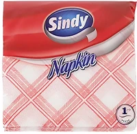 Sindy KSC10451180 Szalvéta  1 rétegű 45 lapos 33x33 cm piros kockás kép