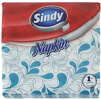 Sindy KSC10451181 Szalvéta  1 rétegű 45 lapos 33x33 cm türkiz motívumos kép