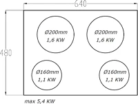 Sirius S-H7 4 Beépíthető indukciós főzőlap kép