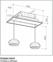 Sirius SLT-976 EM TW WI-FI FEKETE MOTOR NÉLKÜL Mennyezetbe építhető páraelszívó kép