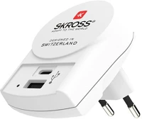 Skross 1.302423 Hálózati töltő usb aljzat / type-c aljzat (5v / 3000ma, gyorstöltés támogatás) fehér kép