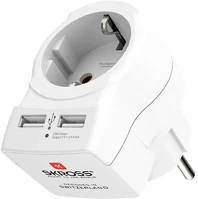 Skross 1.500282 Hálózati elosztó 4 ac+2 usb aljzat fehér kép