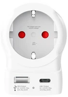 Skross 1.500284-E Adapter, egyesült államokba utazóknak, usb-c + usb-a, kép