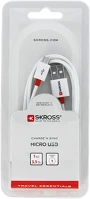 Skross 2.700202-E Microusb-usb-a adat és töltő kábel, 1m kép