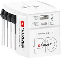 Skross COR_SKADPD65W Adapter, világutazóknak, 1xusb-a, 1xusb-c pd, 65w, usb-c kábel, kép