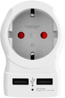 Skross COR_SKETUKUSB Adapter, egyesült királyságba utazóknak, usb, földelt, kép