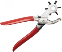 Sma BLF 6 bőrlyukasztó fogó, 6 kiütő méret, záró retesz, 220 mm, felületedzett kép