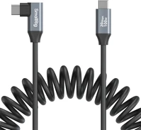 Smallrig 4792 Usb-c straight to usb-c angled coiled data cable kép