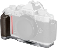 Smallrig 5707 L-shaped mount plate with wooden handle for nikon z f (silver) kép