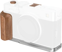 Smallrig 5984 L-shaped mount plate with wooden handle for fujifilm x-e5 (rosewood, silver) kép