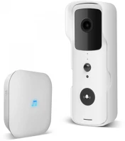 Smart 55386WH Wi-fi-s videó kaputelefon szett - akkumulátoros - microsd, fhd, pir - fehér kép